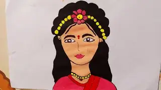 Radha rani easy drawing video |easy drawing|Art boy 100