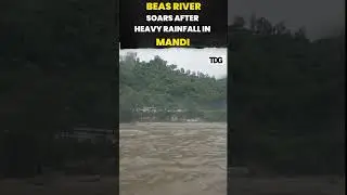 #himachalpradesh | Beas River Rises After Heavy Rainfall in Mandi; Public Warning Issued #viral