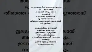 illakozhiye... ❤️&zwj;🩹#malayalam song lyrics