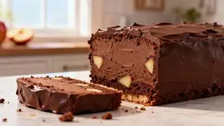 2-Ingredient Chocolate Apple Cake (No-Bake Fall Dessert!)
