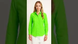 #AI #Fashion I Neongr&uuml;ne #Bluse