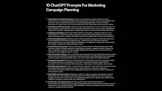 🚀 10 ChatGPT Prompts For Marketing Campaign Planning 🎯 Target Audience Profile Development &ndash; Build