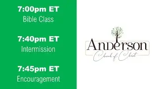 Bible Class Live Stream - January 21, 2025