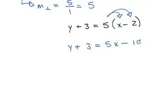 31.  Find equation of line in general form that is perpendicular