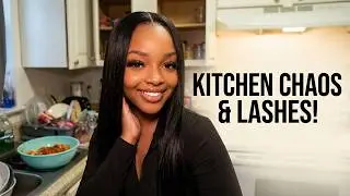 WEEKLY VLOG : Cooking 🧑&zwj;🍳 Shenanigans + Sewing Straight Hair + lashes 