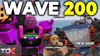 DUO WAVE 200 w/ NEW SUMMER SKINS! 🔥 (No Powerups/Rewinds) | Roblox TDX
