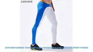 GANYANR Running Tights Men Yoga Basketball Gym Leggings Sport Fitness