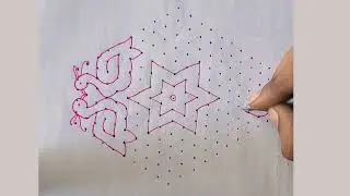 15×6🦚 Beautiful Peacock kolam for Thaipoosam 2026||middle dot rangoli||DEVI KOLAM