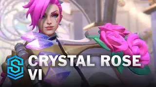 Crystal Rose Vi Wild Rift Skin Spotlight