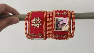 How to make Silk thread bangle / silk thread photo bangle