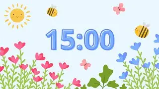 🌱 15 Minute Spring Timer with Bird Sounds & Calm Music 🌷 with alarm for Classroom