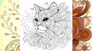 FANTASTIC CAT COLORING PAGE