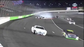 Chris Windom and Brandon Davis Airbone - 2012 ARCA in Kansas