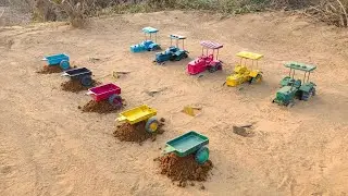 The earthquake caused the tractor to sink into the mud and the trolley to climb over the mud#227