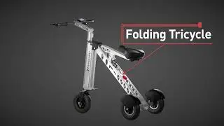 FreegoEV K7 | Foldable Electric Scooter Tricycle | 270Wh Battery 250W Power