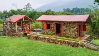 Building a Bridge from the Stone House to the Kitchen and Adding Decorative Paint