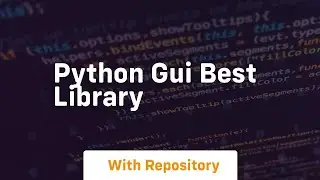 python gui best library