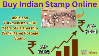 India and Turkmenistan &ndash; 30 Years of Partnership (Sankirtana) Stamp - buy from Philacy