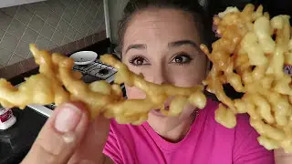 Funnel Cake/pastel de mini churros/Marisolpink