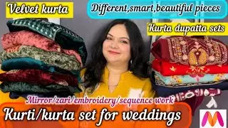 🌼different,smart,beautiful ✨party wear pieces 🌼velvet kurta haul 🌸heavy party wear kurta dupatta set