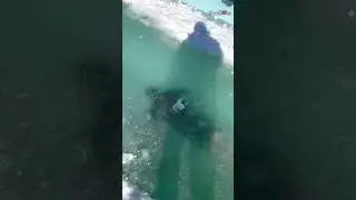 Man Swim in extreme cold water  #shorts  #short #viral