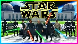GTA ONLINE STAR WARS SPECIAL - THE FORCE AWAKENS CARS, LIGHTSABER DUELS & ROGUE ONE CHALLENGES!