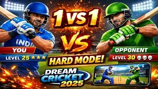 Hard Mode 1 vs 1 Live Cricket Game Online | Dream Cricket | Cricket Game Mobile