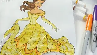 Disney Princess Belle coloring book beauty and the beast coloring pages