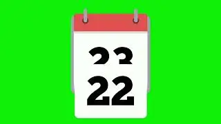 Calendar Green Screen - No Copyright