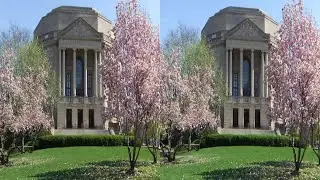 3D WADE OVAL / CULTURAL GARDENS Cleveland, Ohio - Side by Side 3D