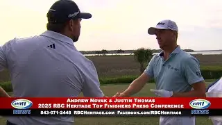 WHHI NEWS | Andrew Novak & Justin Thomas 2025 Finishers | RBC Heritage Presented by Boeing | WHHITV