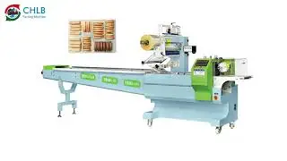 [CHLB-Pack] Biscuits with trays cookies crackers bread burgers flow packing machine CB-500S