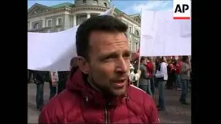 Protest outside EU mission in support of man detained in Estonia
