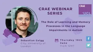The Role of Learning and Memory in Language, by Sebastian Gaigg (10-Jun-21)