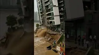 Shocking: Building Collapses Into The River!