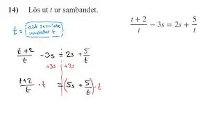 Matematik 1: Lösa ut variabel, svår uppgift