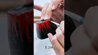 Lacquer Flame Art: Stunning Handcrafted Patterns Using Traditional Lacquer Piling Technique