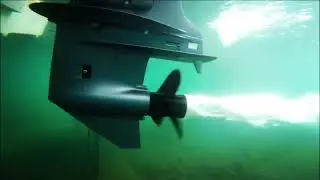 Aluminum propeller running under water