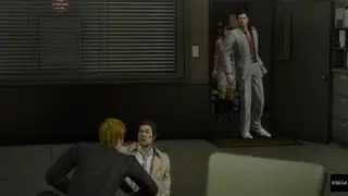 Yakuza Kiwami Kiryu kicks the door