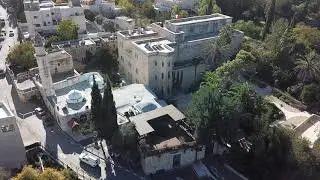 Crusaders Church in Abu Ghosh - Aerial views (BibleWalks.com)