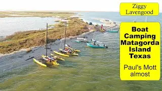 Boat Camping in a Windrider 17,  Paul's Mott, Aransas Bay Texas