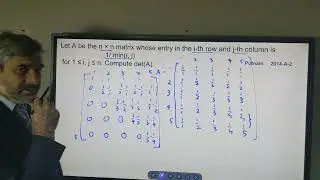 Putnam Linear Algebra - Determinant Problem 2014 A2