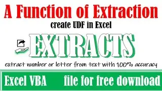 Excel function to extract number or text from string