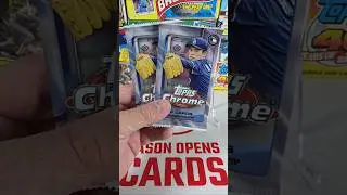 👍Распаковка коллекционных бейсбольных карточек Topps Chrome 2025 года #packopenning #baseballcards
