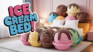 I Lived on a Giant Ice Cream Bed for 24 Hours &ndash; You Won&rsquo;t Believe What Happened!