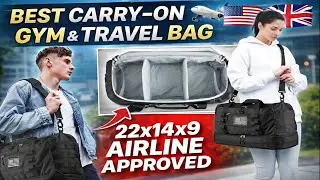 Best Airline Approved Gym & Travel Duffle Bag (22x14x9) | Perfect Carry-On for USA & UK Flights