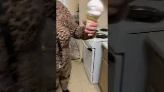 Shaving Cream Cone-April Fools Day Prank (Sorry Mom)