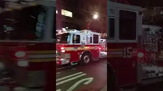 FDNY LOUD AIR HORNS Awesome FORT PITT Engine 15 Responding NYC #fdny #shorts #nyc #firetruck
