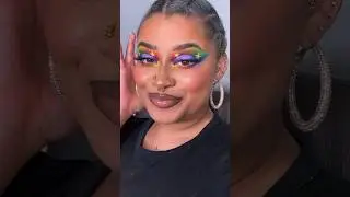 USING STAR STICKERS FOR EYESHADOW #starmakeup #colorfuleyeshadow #colorfulmakeup #rainboweyeshadow