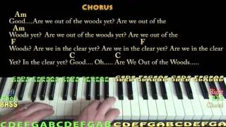 Out of The Woods (Taylor Swift) Piano Cover Lesson with Chords/Lyrics